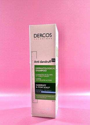 Шампунь от перхоти для нормальных и жирных волос vichy dercos anti-pelliculaire...