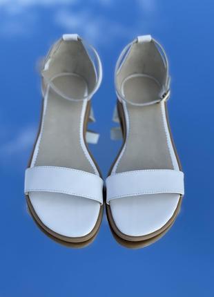 Женские босоножки белые кожаные замшевые под заказ все цвета 36-44р4 фото