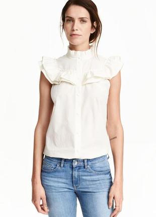 Блуза, рубашка с рюшами h&amp;m1 фото