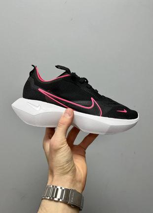 Круті жіночі легкі кросівки nike vista lite black pink чорні з малиновим3 фото