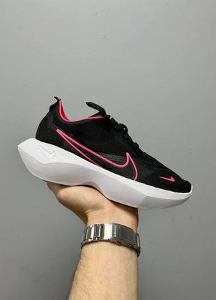 Круті жіночі легкі кросівки nike vista lite black pink чорні з малиновим1 фото