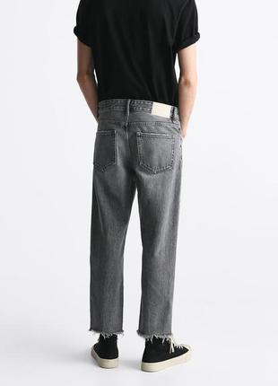 Zara свободные укороченные джинсы straight crop4 фото