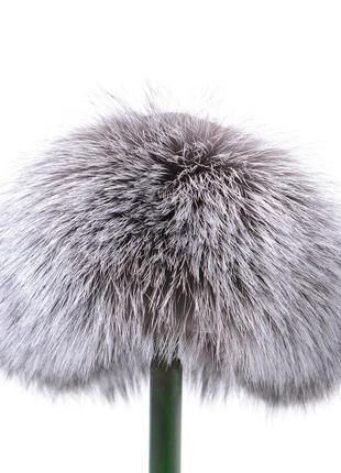 Зимняя унисекс шапка ушанка из натурального меха лисицы10 фото