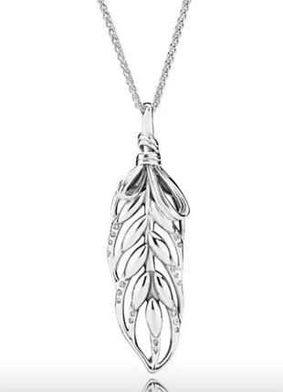 Серебрянное колье колосья пандора серебро 925 pandora
