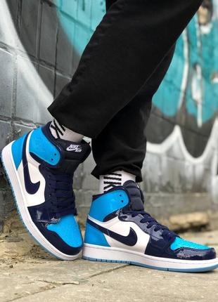 Кроссовки nike air jordan 1 retro blue