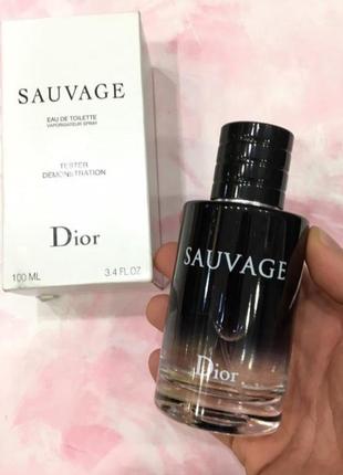 Туалетная вода тестер dior sauvage1 фото