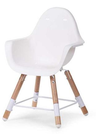 Стільчик для годування childhome evolu 2 natural white3 фото