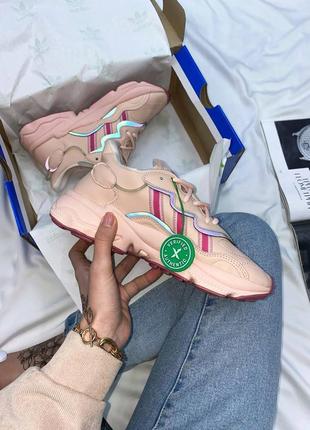 Кроссовки adidas ozweego pink3 фото