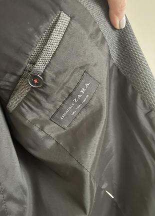 Мужской серый классический пиджак zara3 фото