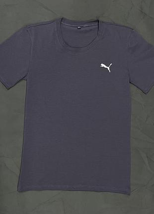 Футболка puma темно-сіра