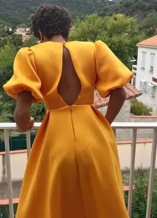 Стильное плниз неопрена миди с пышными рукавами asos disign