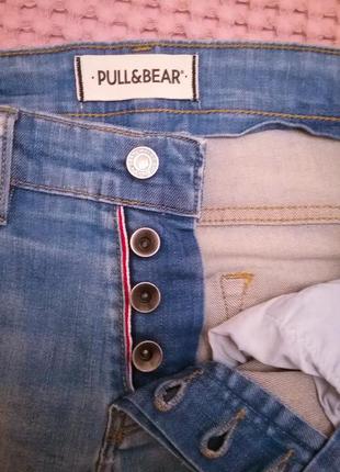 Классные узкие рваные джинсы скинни от pull&bear, p.40 euro7 фото