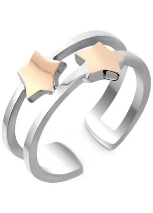 Серебряное кольцо со вставками золота scorpio размер:16;16.5;17;17.5;18;19;