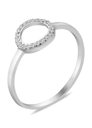 Серебряное кольцо с бриллиантом b049-10