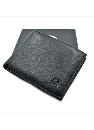 Чоловічий шкіряний гаманець-зажим weatro 11 х 9 х 2,5 см чорний wtro-168-24f