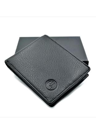 Чоловічий шкіряний гаманець weatro 11 х 9 х 3 см чорний wtro-1123