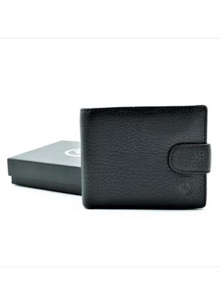 Чоловічий шкіряний гаманець weatro 11,5 х 9,5 х 3 см чорний wtro-161-4nd