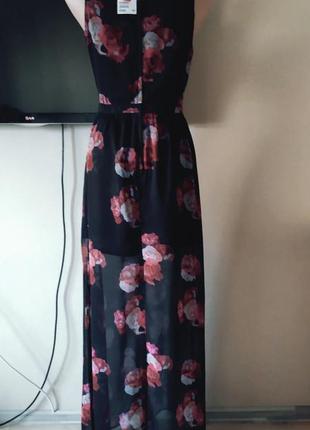 Новое черное шифоновое платье h&amp;m 5