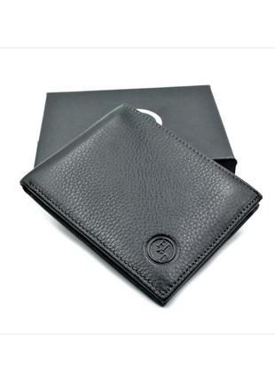 Чоловічий шкіряний гаманець weatro 12 х 9 х 2 см чорний wtro-208s
