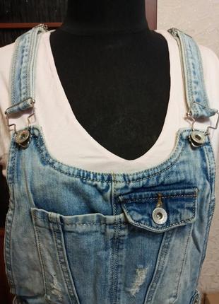 Комбенизон джинс с дырками,батал,р.52,50,48.ц.255 гр3 фото