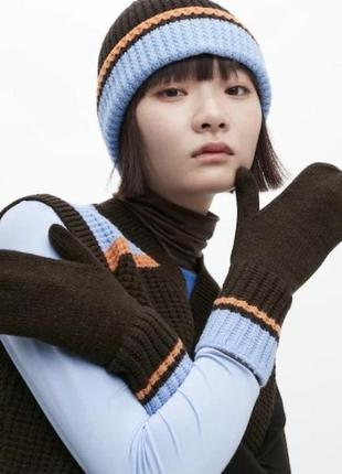 Комплект шапка варежки -marni & uniqlo