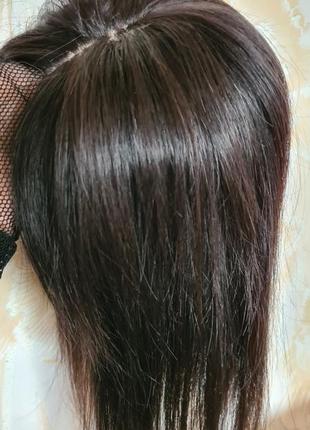 Полупарик накладка топпер 100% натуральный волос