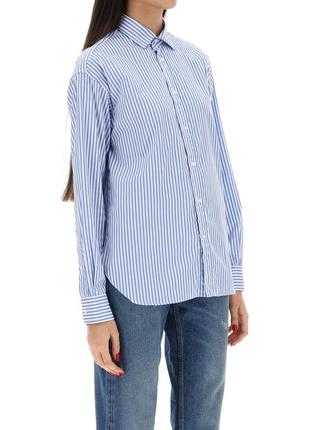 Рубашка оверсайз marks&spencer рубашка в полоску голубая белая
