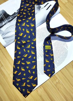 Bally швейцарський люксовий бренд
шовкова краватка з оригінальним принтом2 фото