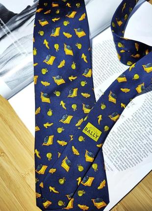 Bally швейцарський люксовий бренд
шовкова краватка з оригінальним принтом3 фото