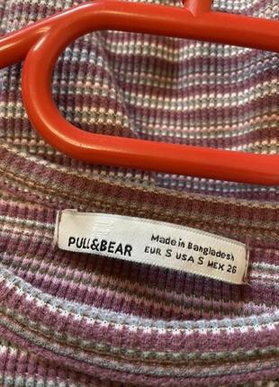 Топ с длинными рукавами pull&bear в рубчик, в полоску2 фото