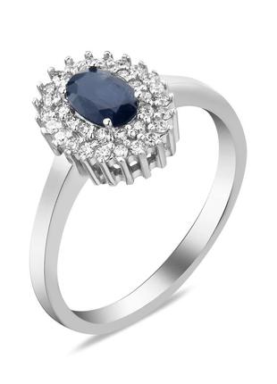 Серебряное кольцо с сапфиром 086-3110 размер:17.5;
