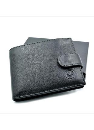 Чоловічий шкіряний гаманець weatro 12 х 9,5 х 2 см чорний wtro-539