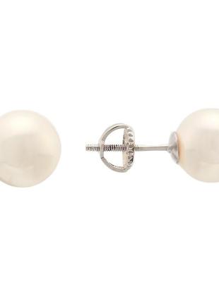 Срібні сережки з перлами с2ж/835