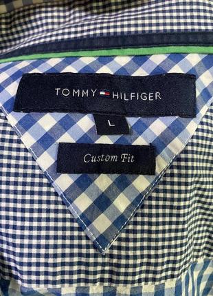 Tommy hilfiger costume fit рубашка l размер клетчатая3 фото