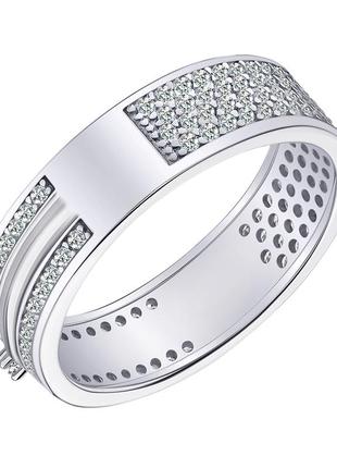 Серебрянное кольцо родированное - кк2ф/2051-16