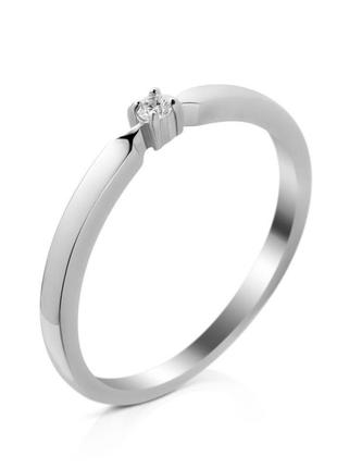 Серебряное кольцо с фианитом b020cz-10 размер:17.5;