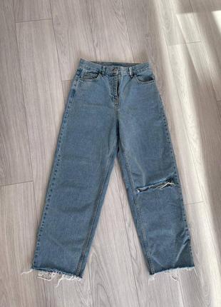 Гооубые джинсы с высокой талией на рост 170+-8 фото