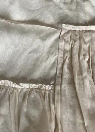 Prada юбка лен стиль качество4 фото