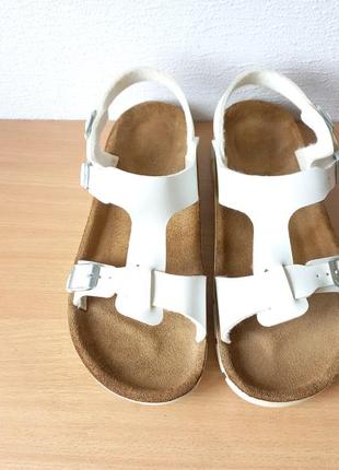 Белые ортопедические босоножки сандалии birkenstock 40 р. стелька 26 см