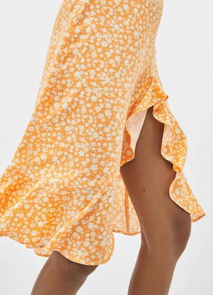 Новая романтическая юбка миди ромашки вискоза3 фото