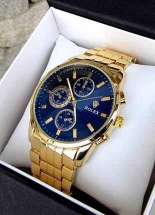 Чоловічий наручний стильний молодіжний годинник на руку на металевому ремінці срібний золотий