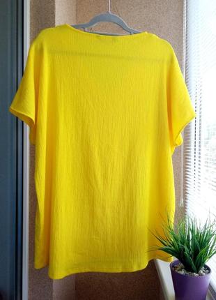Красивая стильная желтая однотонная блуза4 фото