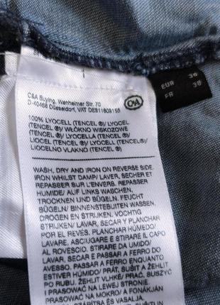 Лиоцелловая джинсовая блуза в силе оверсайз  c&a  /8124/4 фото