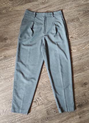 Zara сірі брюки з защипами m9 фото