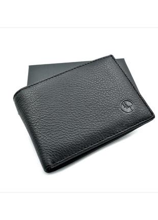 Чоловічий шкіряний гаманець-зажим weatro 11 х 8 х 2,5 см чорний wtro-168-24a