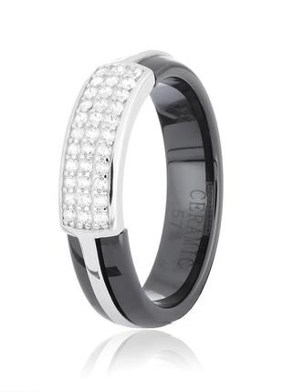 Серебряное кольцо керамическое к2фк/1009 - 19,5
