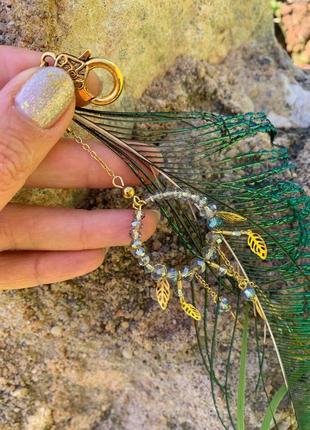 Подвеска, закладка - перо павлина ′павлин′