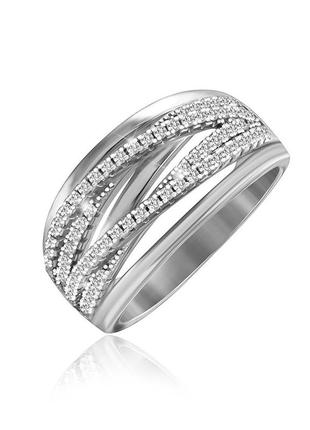Серебрянное кольцо родированное - кк2ф/250-18,5