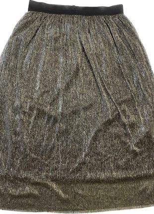 Коктельная эффектная юбка с люрексом на черной подкладке stradivarius m5 фото