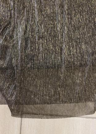 Коктельная эффектная юбка с люрексом на черной подкладке stradivarius m7 фото